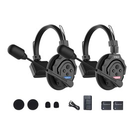 SYNCO XTalk X2 2.4GHz Wireless Headset with Microphone Intercom System Random Master Device Design for Movie Shoot Live Show Stage Performance (2PCS)