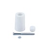 Hikari GD-40-2 Rose Rubber Cushion Door Stop, White, 1.6 x