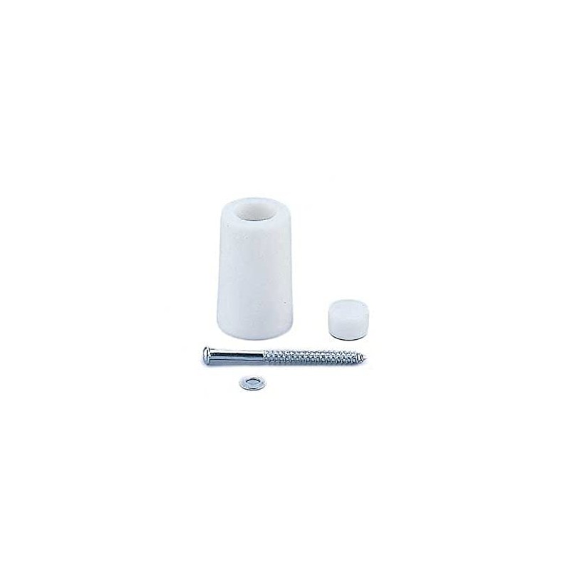 Hikari GD-40-2 Rose Rubber Cushion Door Stop, White, 1.6 x