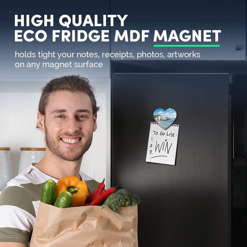 1 x Heart MDF Magnets - Seven Sisters Chalk Cliffs