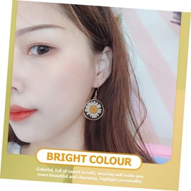 TOVINANNA 1Pair Dried Flower Earrings for Unique Pressed Flower Dangle Jewelry Chic Sunflower Design for Parties Special Occasions and Everyday Wear of Women Fashion