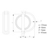 Design61 2x Folding Pipe Pin 6 x 45 mm Galvanised