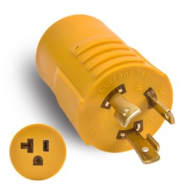 NEMA L5-30P to 5-15R/5-20R, RV Shore Power Plug, Generator Adapter 30amp to 110 Adapter 15 Amp Shore Power Adapter Prong Locking Male to Female Connector, Marine 30A to 110V/120V, ETL Listed