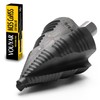 Four Spiral Flute Cobalt Step Drill Bit, 1/4" - 1-3/8"