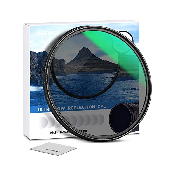 NEEWER 67mm Polarizer Filter 30 Layer Multi Resistant Nano Coated