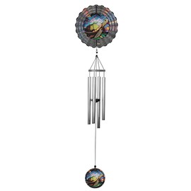 ICE ARMOR 40" Long Sea Turtle Ripple Illusion Wind Chime Statue Sculpture Ornament Decoration Home/Room Decor Ideas for Housewarming, Holidays and Birthdays Great Collectible