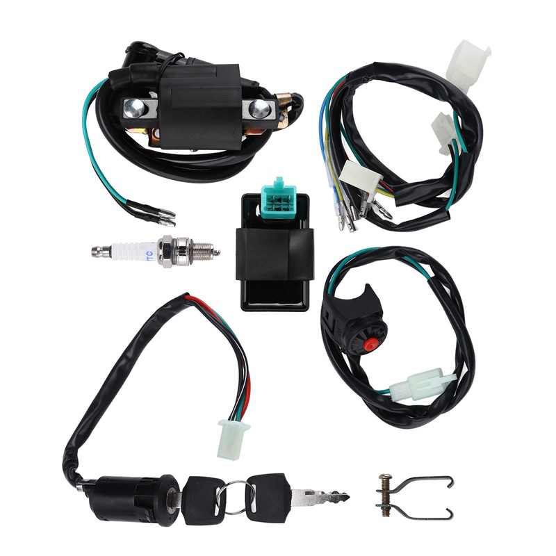 Kill Switch Ignition Coil CDI Spark Plug Wiring Harness Kit