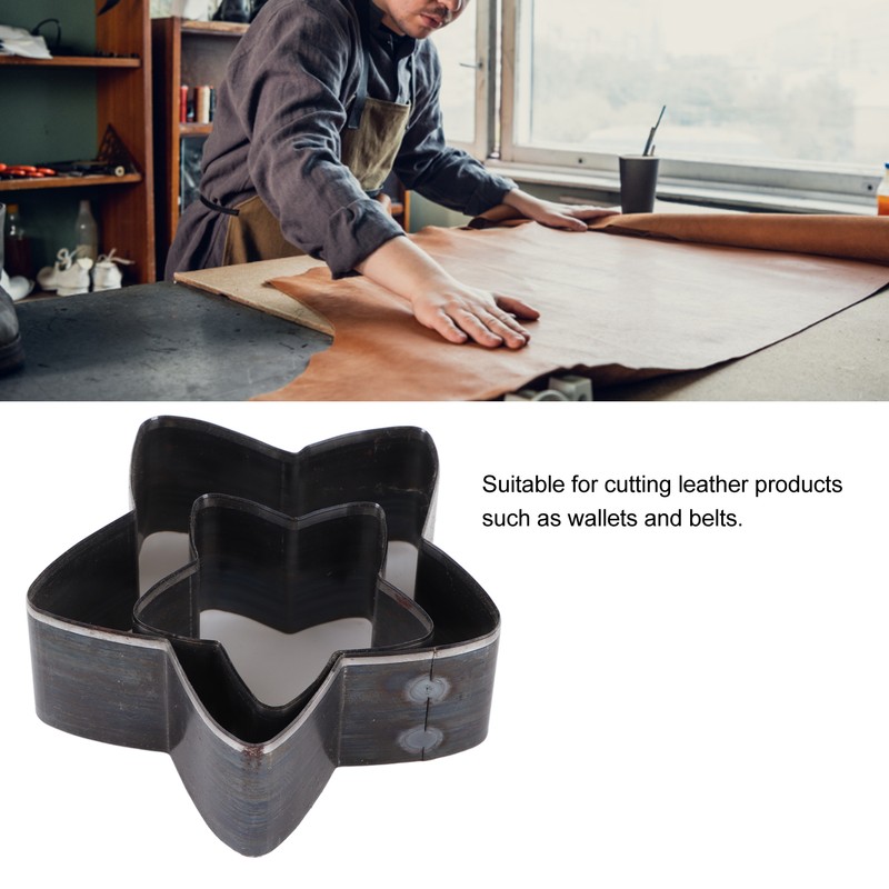 2Pcs Leather Cutting Die Star Shape Punch Cutter Craft Mould