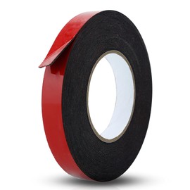 INTIRILIFE Double-sided foam tape black - size: 15mmx30m - assembly tape high performance tape heavy duty tape extra strong