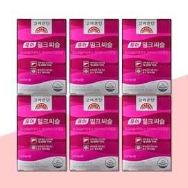 Goryeo Eundan Koryo Eundan Pure Milk Thistle 60 tablets x 6 boxes (12 months supply) High quality liver health silymarin for men and women / 고려은단 퓨어 밀크씨슬 60정 x 6박스 (12개월분) 고품질 남성 여성 간건강 실리마린