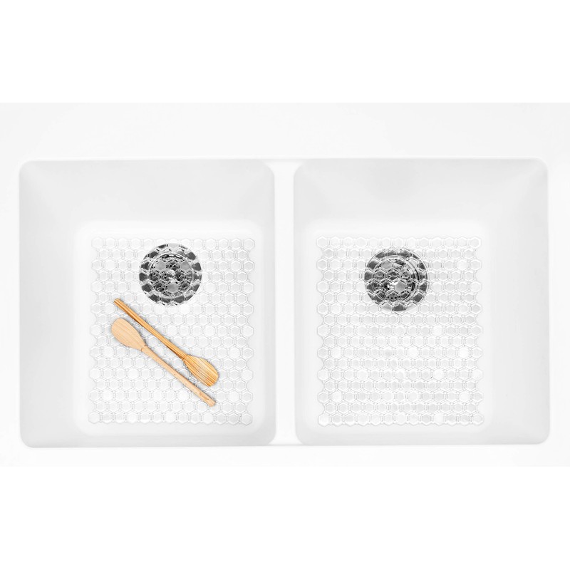 Spectrum Diversified Hexa Flexible, Trimmable Soft-Touch Mat, Easy-Draining, Modern Kitchen