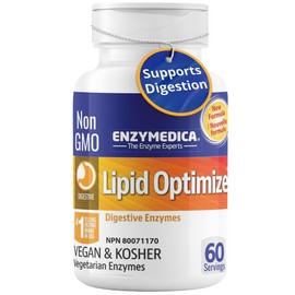 Enzymedica Enzymedica - Lipid Optimize, 60 Capsules - Lypo Gold Fat Digestion Supplement - Digestive Enzyme Supplements - Pancreatic Enzymes Supplements - Enzymes for Digestion - Digestive Support-Vegan & Kosher
