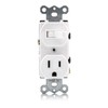 Maxxima Combination Toggle Light Switch and Outlet - Single Pole