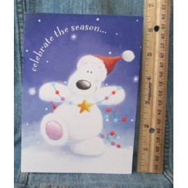 Paper Magic Group FUN POLAR BEAR Paper Magic Group Christmas Greeting Card w/ Envelope MG33