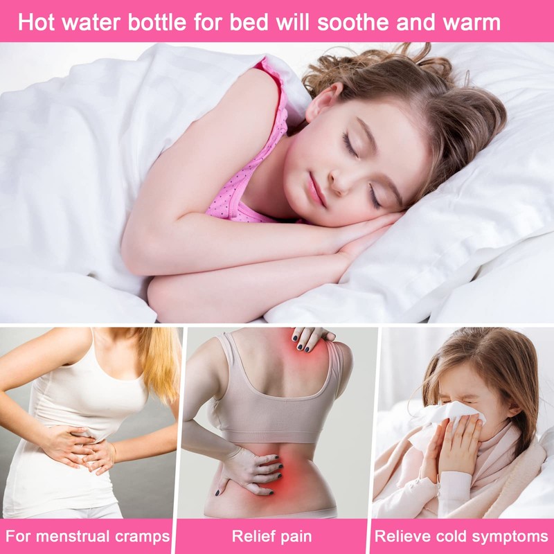 Hot Water Bottle, Hot Water Bag with Cover, Hand Feet