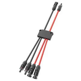 Pjerjzn Solar Panel Connector 4 to 2 Solar Y Branch Connectors PV Panels Parallel Connectors Kit Adapter Waterproof Wire Plug Tool for Solar Panel(1 Pcak MF/FFMM)