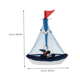 Operitacx Sailing Ship Model Decorative Sailboat Craft for Home Fish Tank Decoration Cruise Decorations