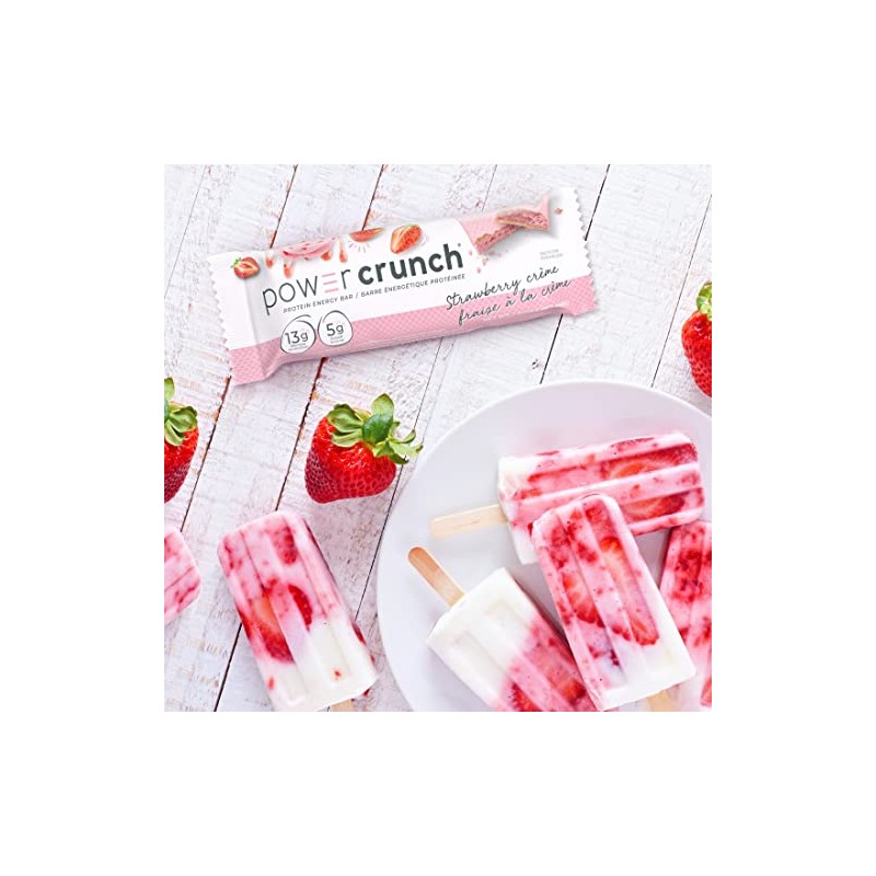 Power Crunch Proteína Bar Crema Fresa 12 unidades (12 x