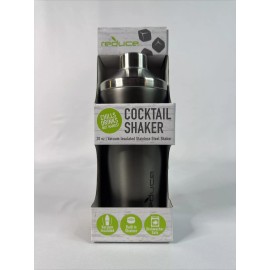 Reduce Insulated Cocktail Shaker, 20 oz - Stainless Steel with Built In Strainer