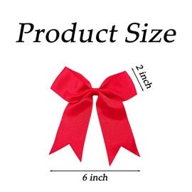 16 Pcs 6 Inch Ribbon Cheer Bows With Alligator Hair Clips Solid Colors Hair Accessories For Teens, Little Girls And Cheerleaders (Multi)