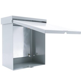 Steel Outdoor Electrical Junction Box, 16 X 12 X 6'' Outdoor Electrical Box Waterproof with Mounting Plate, Wall Mounted Lockable Electrical Junction Box for Indoor/Outdoor