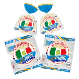 La Banderita Carb Counter® Variety Pack | 4.5" & 8" Size Flour Tortillas |Carb Friendly |Keto Certified | 10.8 & 11.9 oz/e.| 14 & 8 Count (Pack of 2-4.5" & Pack of 2-8")
