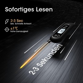 DOQAUS Meat Thermometer Cooking Grill Thermometer Digital Roasting Thermometer Kitchen Thermometer with 3s Long Probe and LCD Screen, Auto On/Off for Cooking, BBQ, Baking, Baby Nutrition