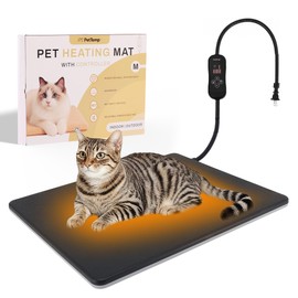 PetTemp Outdoor Heated Pad for Small Animals, Dog, Cat, Anti-Bite & Waterproof Heating Pad, Indoor Outdoor Warming Pet Mat in Extreme Weather (Adjustable Temperature, M: 16" x 13")