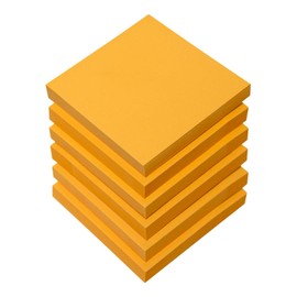 Orange Sticky Notes 3×3 Inches, 6 Pads Self-Stick Notes, 100 Sheets/Pad, Post Notes for Study, Works, Daily Life