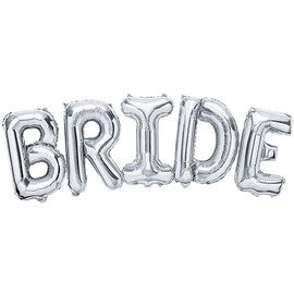 KatchOn, Giant Bride Balloons Silver - 40 Inch | Silver Bride Balloons, Bachelorette Party Decorations | Bride Silver Balloons, Bridal Shower Balloons for Bridal Shower Decorations | Engagement Decor