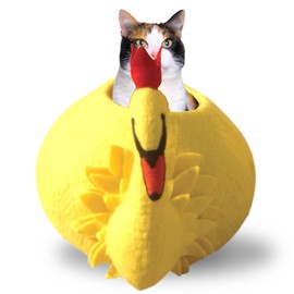 Le Sharma Deluxe Felted Cat Cave, 100% Natural, Eco-Friendly and Handmade Wool Cat Bed - Large Cozy and Comfortable Felt Cat Caves Houses for Indoor Cats/Kittens and Small Dogs - Swan