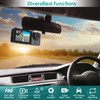 TeqHome 3 Channel Dash Cam Front and Rear Inside, 1080P
