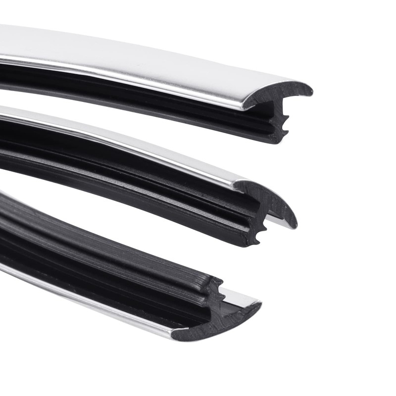 SBWLKJ 22FT T-Molding Chrome Trim Moulding 1/2"(12mm) Flexible Polyethylene Center