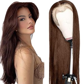 KS 13X4#4 ST Human Hair Wig 28 Inches
