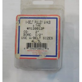 Meridian V-Belt Pulley with Hub 1/2" Bore, 2" Outside Diameter Use Belt Sizes 4L 3L