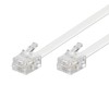 Goobay 93063 Modular Telephone Cable, White, 10m Length