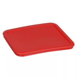 Pyrex 7210-PC Red Rectangle Plastic Storage Replacement Lid Cover (3-Pack)