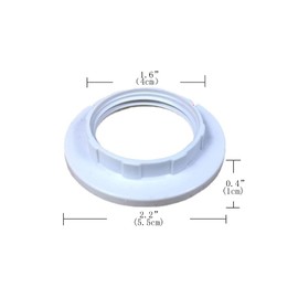 Lansonee 5 Pcs Lamp Shade Reducer Ring E27 Converter, for Lamp Holder Twist Plastic Lampshade Fitting Washer Adapter Ring-White