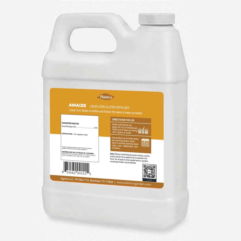 Liquid Corn Gluten Fertilizer, Natural Nitrogen, 1000 Sq Ft Coverage