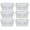 30cm Clear Plastic Handy Basket Storage Basket - Set Of 6 by Whitefurze