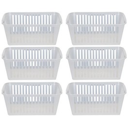 30cm Clear Plastic Handy Basket Storage Basket - Set Of 6 by Whitefurze