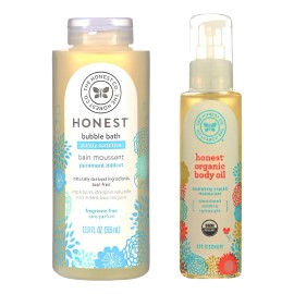 Honest Company ® Burbujas De Baño 355ml + Aceite Corporal Purely Sensitive