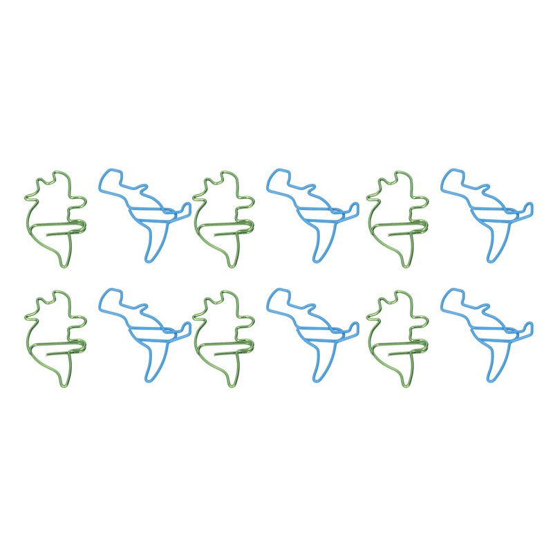 100 Pcs Shaped Paper Clips Hippo Dinosaur Shape Metal Cute