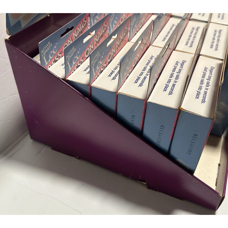 Lee Press On Nails NOS Active Length-HTF Rare Blue Box