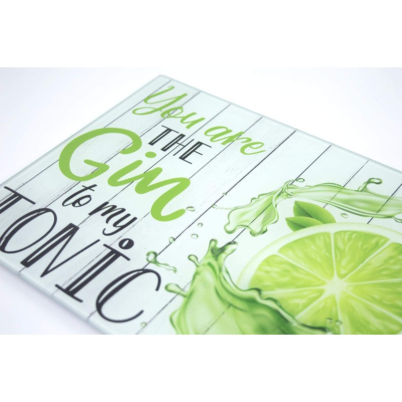 YöL 2x worktop saver chopping board glass kitchen non-slip gin