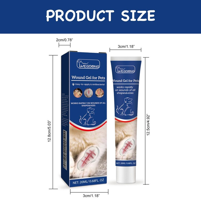 XdealCozyxc 2 Pcs Pet Wound Care Gel, Dog Leg Wound