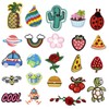 HQdeal Pack of 50 iron-on patches, butterfly, animals, flower, iron-on