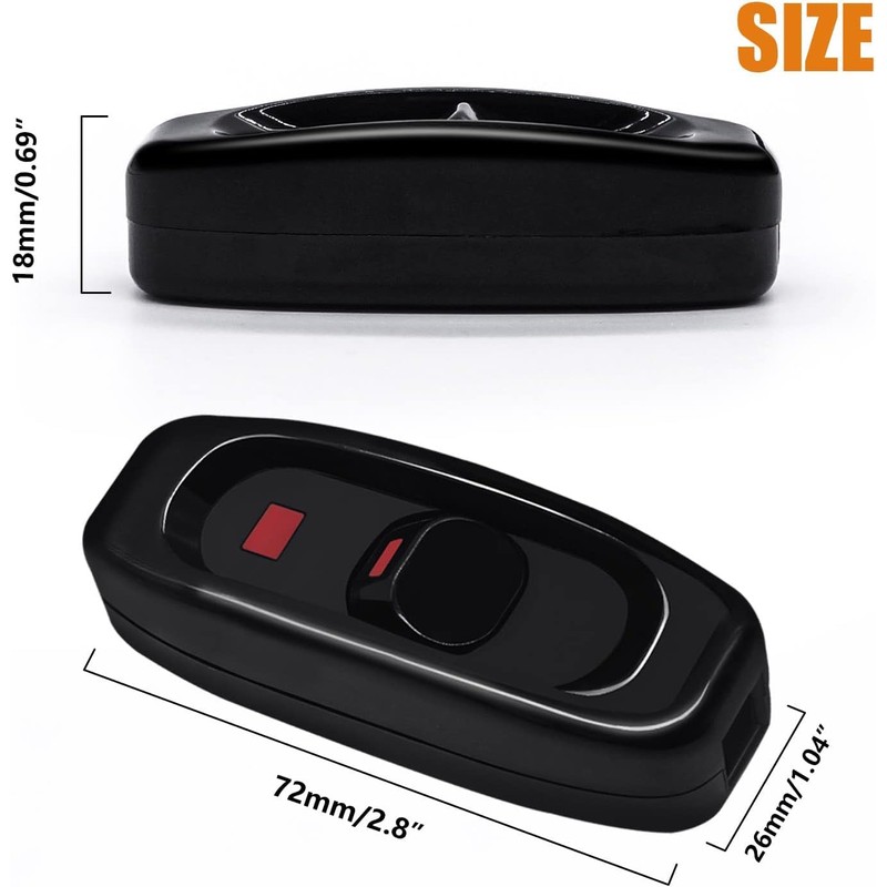 Gebildet 4PCS Inline Cord Switch Appliance Button On/Off 10A 250V