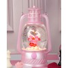 Musical Snow Globes,Lighted with 6H Timer Glitter Pink Valentine's Gifts