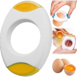 Egg Shell Opener, Egg Separator for Raw Eggs, Egg Peeler Hard Boiled, Home Kitchen Gadgets (Yellow, One Size)